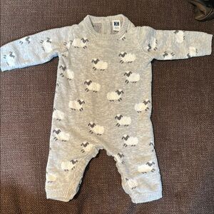 Janie and Jack Sheep Print Kids Onsie Footie